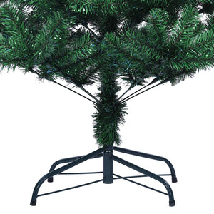 Albero di Natale Artificiale Punte Iridescenti Verde 240 cm PVC