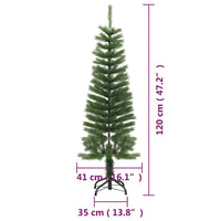 Albero di Natale Artificiale Sottile con Base 120 cm PE 344643