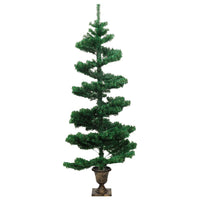 Albero di Natale a Spirale con Vaso e LED Verde 120 cm PVC