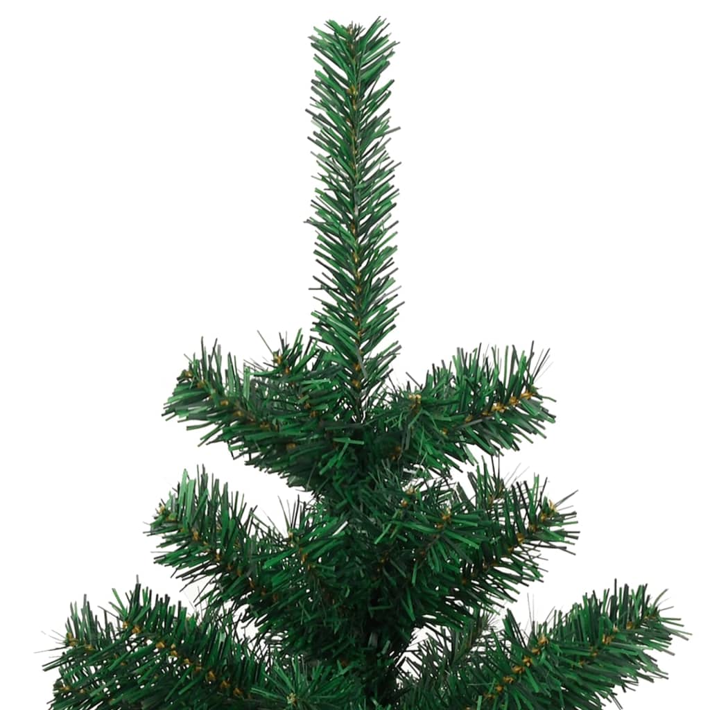 Albero di Natale a Spirale con Vaso e LED Verde 120 cm PVC