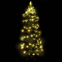 Albero di Natale a Spirale con Vaso e LED Verde 180 cm PVC 344651