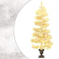 Albero di Natale a Spirale con Vaso e LED Bianco 120 cm PVC 344652