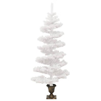 Albero di Natale a Spirale con Vaso e LED Bianco 120 cm PVC 344652