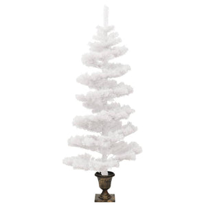 Albero di Natale a Spirale con Vaso e LED Bianco 120 cm PVC 344652