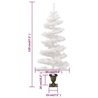 Albero di Natale a Spirale con Vaso e LED Bianco 120 cm PVC 344652