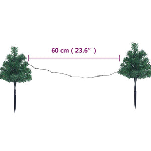 Sentiero Alberi di Natale 6 pz con LED Bianco Caldo 45 cm PVC cod 12132