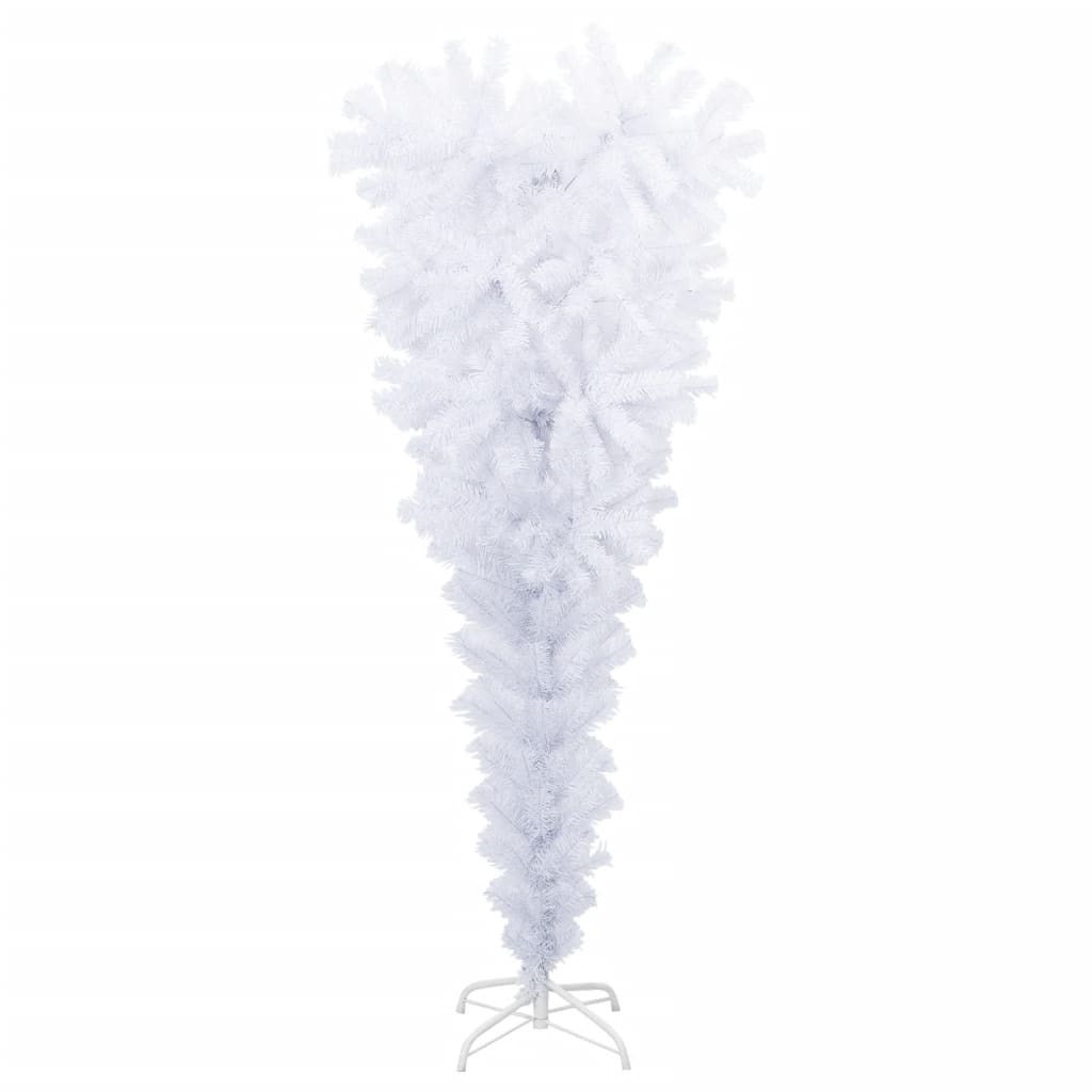 Albero di Natale Artificiale Capovolto con Base Bianco 150 cm 344666