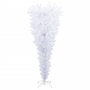 Albero di Natale Artificiale Capovolto con Base Bianco 150 cm 344666