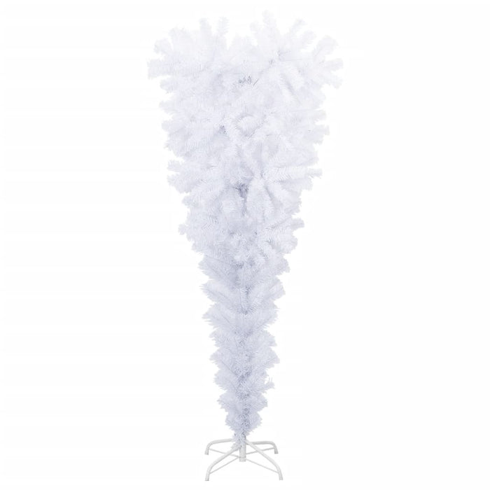 Albero di Natale Artificiale Capovolto con Base Bianco 150 cm 344666