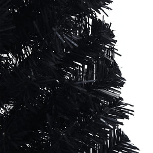 Albero di Natale Artificiale a Metà con Base Nero 120 cm PVC