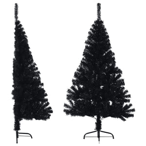 Albero di Natale Artificiale a Metà con Base Nero 150 cm PVC cod mxl 15713