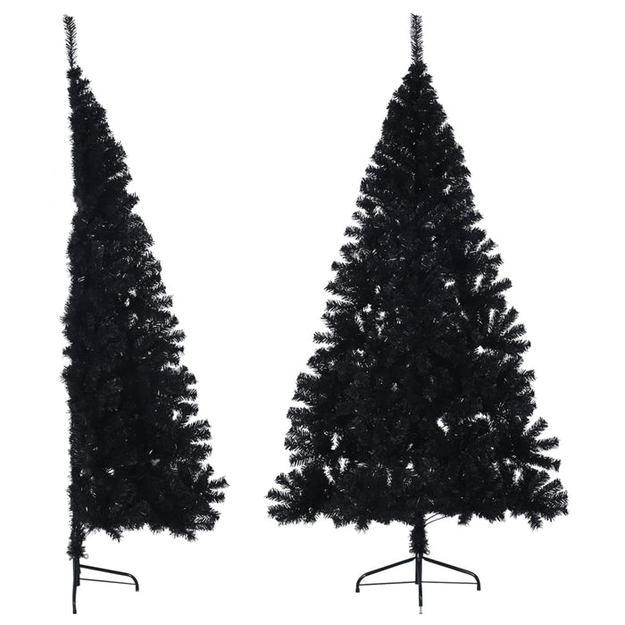 Albero di Natale Artificiale a Metà con Base Nero 180 cm PVC cod mxl 15657