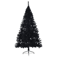 Albero di Natale Artificiale a Metà con Base Nero 180 cm PVC cod mxl 15657