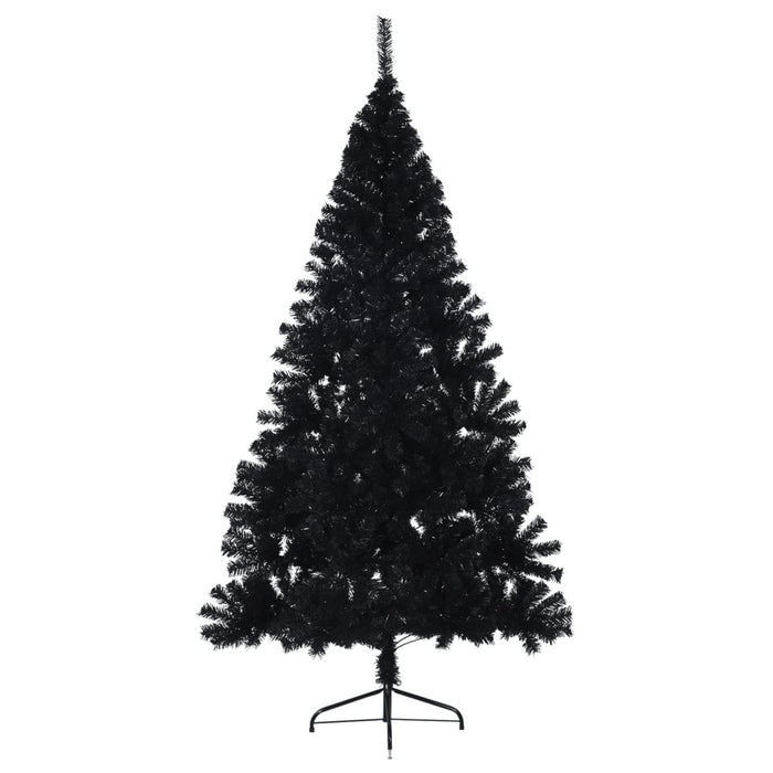 Albero di Natale Artificiale a Metà con Base Nero 240 cm PVC 344679