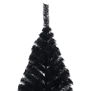 Albero di Natale Artificiale a Metà con Base Nero 240 cm PVC 344679