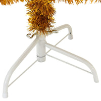 Albero di Natale Artificiale a Metà con Supporto Oro 120 cm PVC 344690