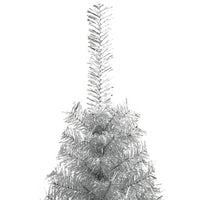 Albero di Natale Artificiale a Metà con Base Argento 180 cm PVC 344697