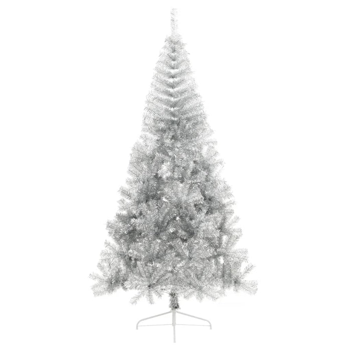 Albero di Natale Artificiale a Metà con Base Argento 240 cm PVC