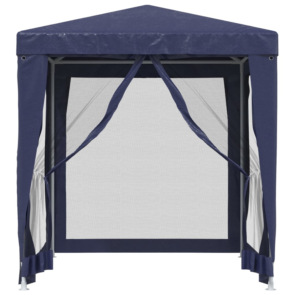 Tenda per Feste con 4 Pareti Laterali in Rete Blu 2x2 m HDPE 319217