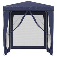 Tenda per Feste con 4 Pareti Laterali in Rete Blu 2x2 m HDPE 319217