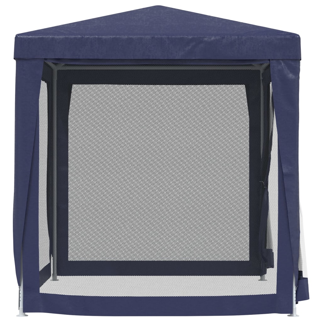 Tenda per Feste con 4 Pareti Laterali in Rete Blu 2x2 m HDPE 319217