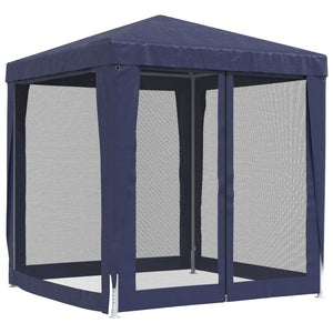 Tenda per Feste con 4 Pareti Laterali in Rete Blu 2x2 m HDPE 319217