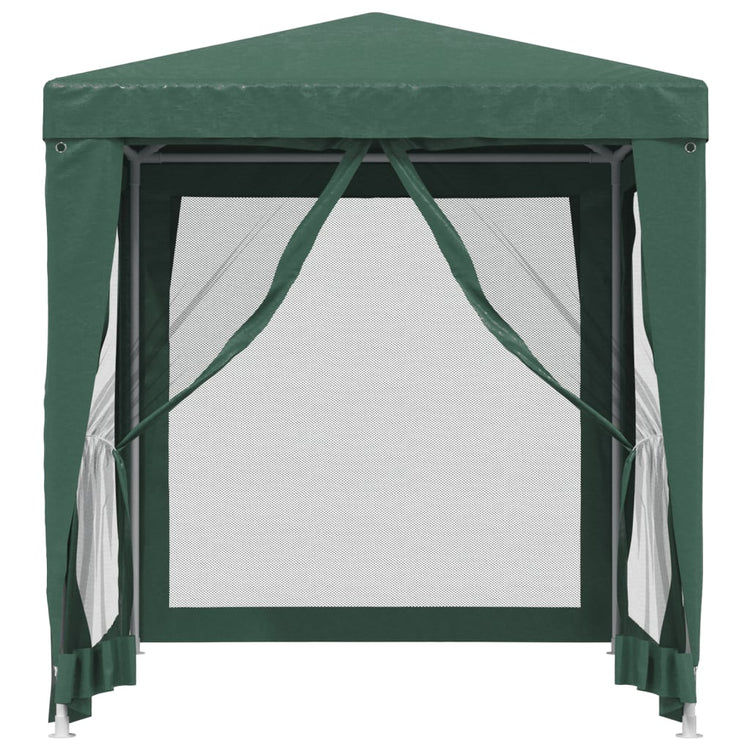 Tenda per Feste con 4 Pareti Laterali in Rete Verde 2x2 m HDPE 319218