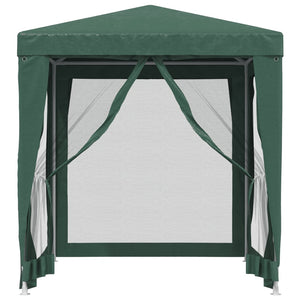 Tenda per Feste con 4 Pareti Laterali in Rete Verde 2x2 m HDPE cod mxl 48861