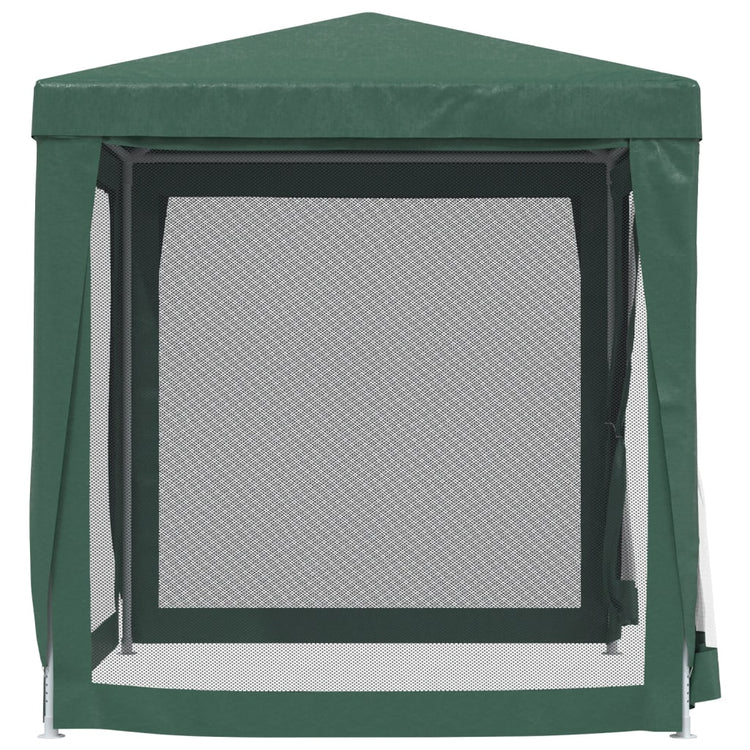 Tenda per Feste con 4 Pareti Laterali in Rete Verde 2x2 m HDPE 319218