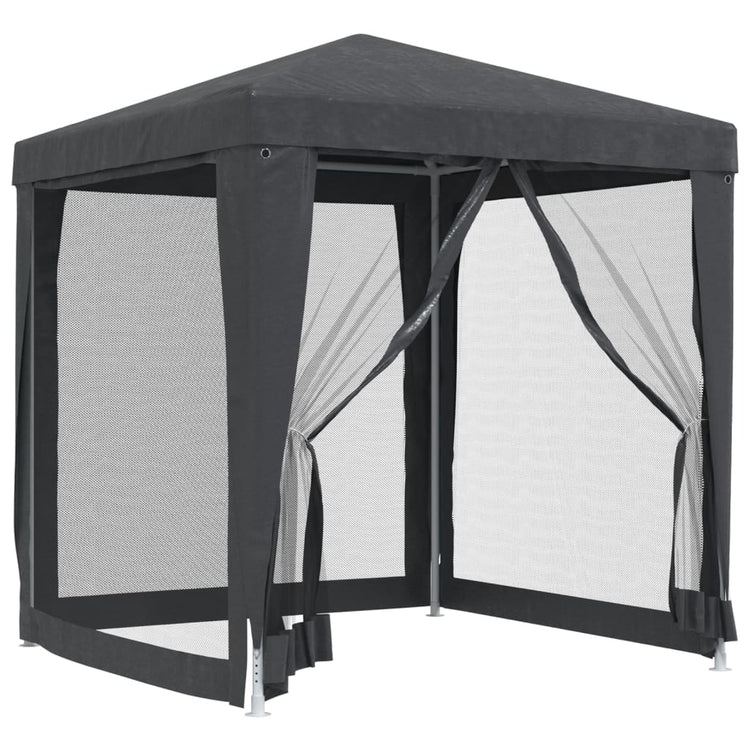 Tenda per Feste 4 Pareti Laterali in Rete Antracite 2x2 m HDPE 319219