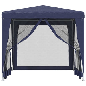 Tenda per Feste con 4 Pareti Laterali in Rete Blu 2,5x2,5m HDPE cod mxl 65983