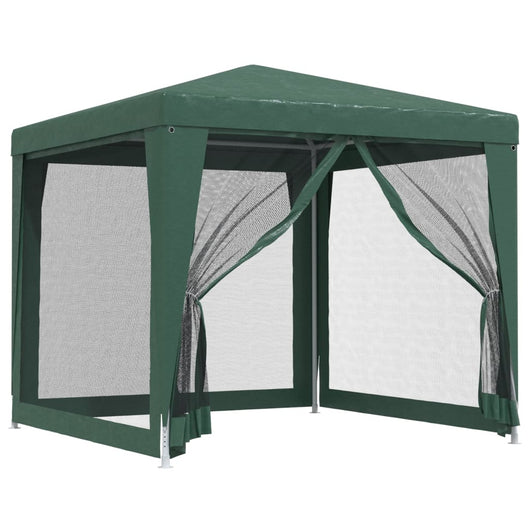 Tenda per Feste 4 Pareti Laterali in Rete Verde 2,5x2,5m HDPE 319223