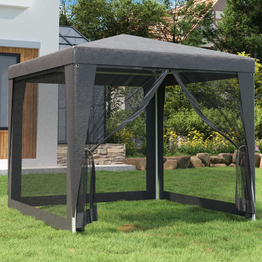 Tenda per Feste con 4 Pareti in Rete Antracite 2,5x2,5 m HDPE 319224