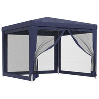 Tenda per Feste con 4 Pareti Laterali in Rete Blu 3x3 m HDPE 319227