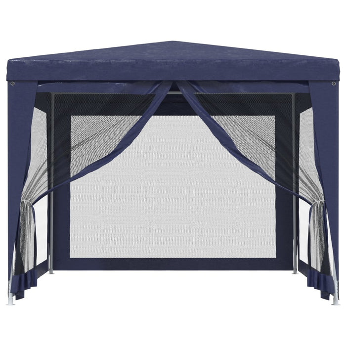 Tenda per Feste con 4 Pareti Laterali in Rete Blu 3x3 m HDPE 319227