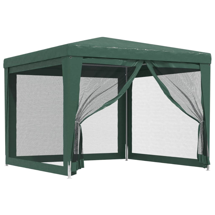 Tenda per Feste con 4 Pareti Laterali in Rete Verde 3x3 m HDPE 319228