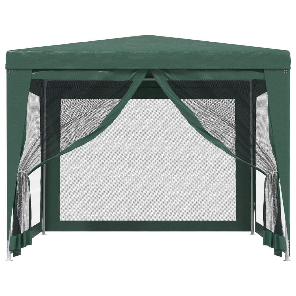 Tenda per Feste con 4 Pareti Laterali in Rete Verde 3x3 m HDPE 319228