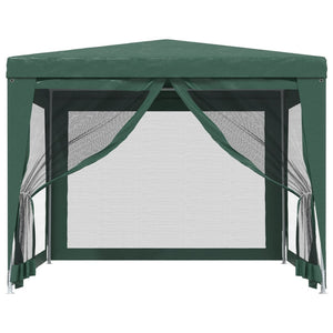 Tenda per Feste con 4 Pareti Laterali in Rete Verde 3x3 m HDPE cod mxl 66275