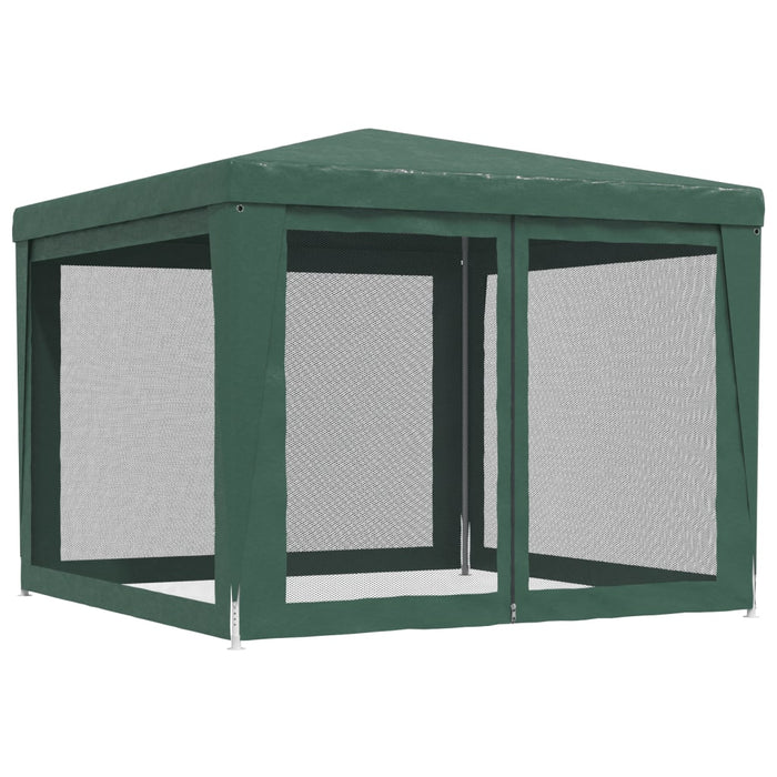 Tenda per Feste con 4 Pareti Laterali in Rete Verde 3x3 m HDPE cod mxl 66275