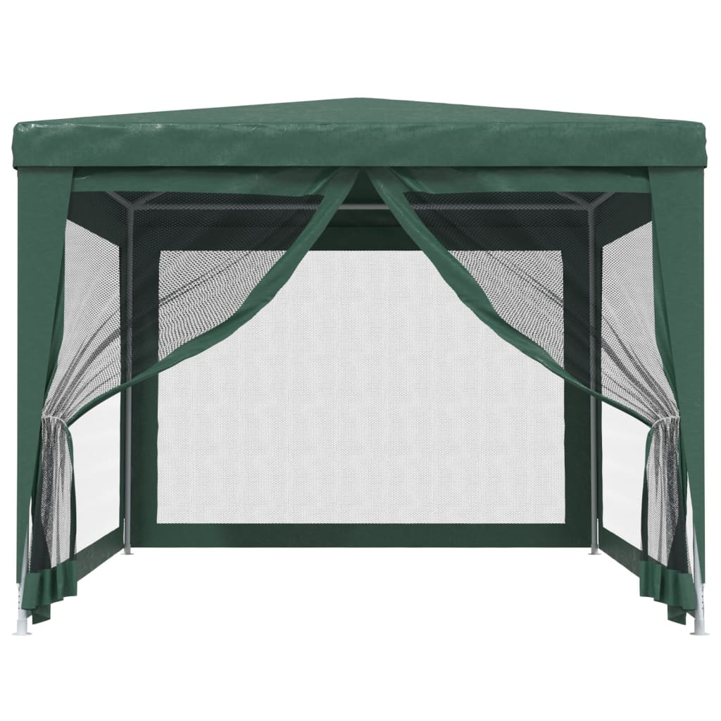 Tenda per Feste con 4 Pareti Laterali in Rete Verde 3x4 m HDPE 319233