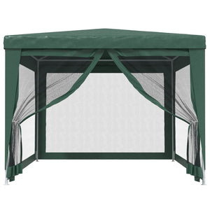 Tenda per Feste con 4 Pareti Laterali in Rete Verde 3x4 m HDPE 319233