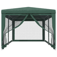 Tenda per Feste con 6 Pareti Laterali in Rete Verde 3x6 m HDPE cod mxl 66057