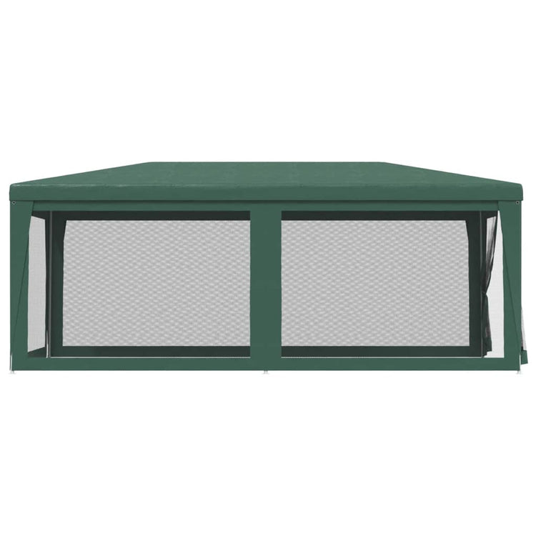 Tenda per Feste con 6 Pareti Laterali in Rete Verde 3x6 m HDPE 319238