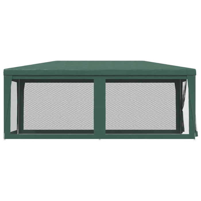 Tenda per Feste con 6 Pareti Laterali in Rete Verde 3x6 m HDPE cod mxl 66057