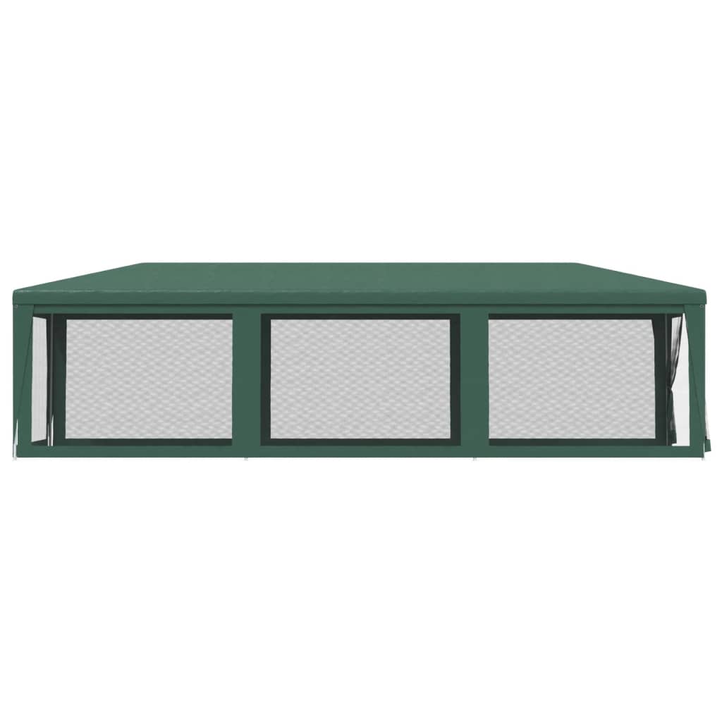 Tenda per Feste con 8 Pareti Laterali in Rete Verde 3x9 m HDPE 319243