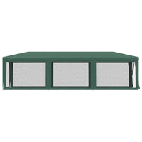 Tenda per Feste con 8 Pareti Laterali in Rete Verde 3x9 m HDPE 319243