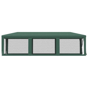 Tenda per Feste con 8 Pareti Laterali in Rete Verde 3x9 m HDPE 319243