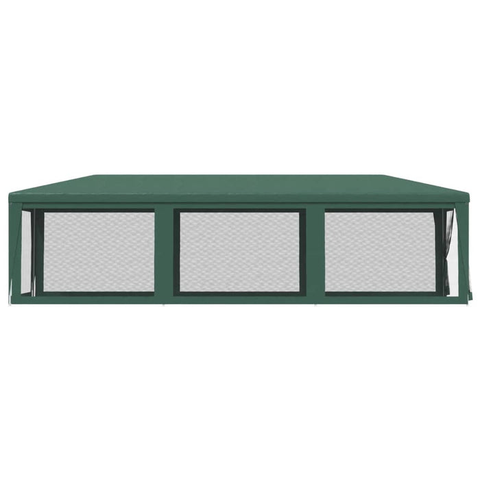 Tenda per Feste con 8 Pareti Laterali in Rete Verde 3x9 m HDPE 319243