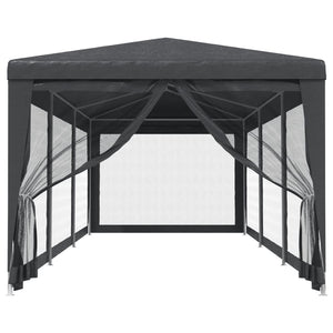 Tenda per Feste con 8 Pareti in Rete Antracite 3x9 m in HDPE 319244