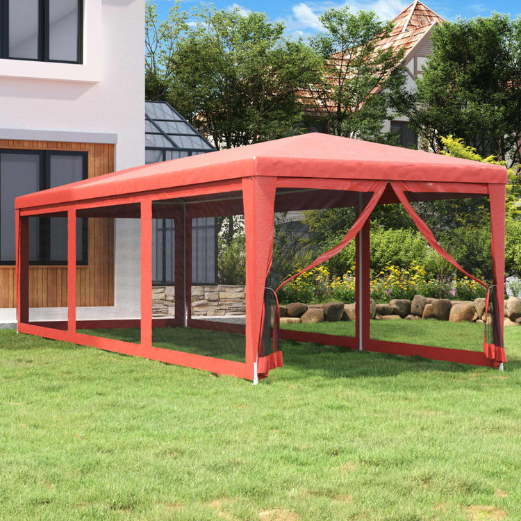 Tenda per Feste con Pareti Laterali in Rete 3x9 m HDPE 319245